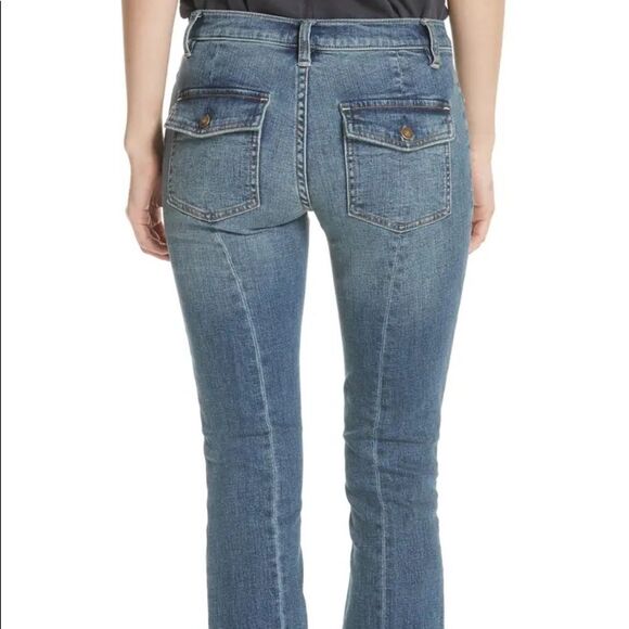 Free People Austin Straight Leg Jeans Size 26 Raw Hem Light Wash - Picture 9 of 10